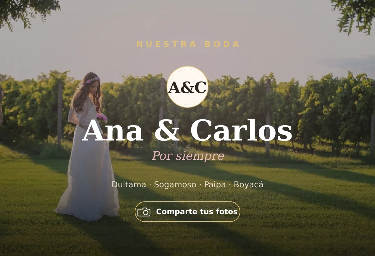 Álbum de fotos con QR para bodas — NeoSound Duitama